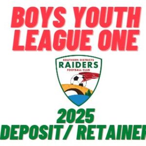 2025 Boys Youth League One Retainer/Deposit - U13, U14, U15, U16, U18