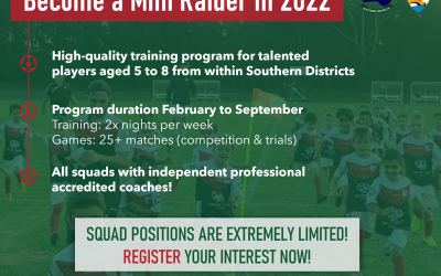 ⚽ THE 2022 SD MINI RAIDERS PROGRAM  ⚽